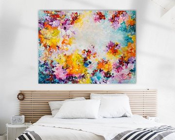 Piece of Mind - peinture de fleurs colorées avec lumière