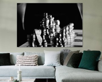 Chess with the king in focus by Frank Heinz