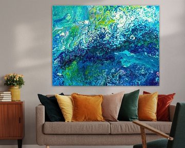 Turquoise Flow van Maria Meester