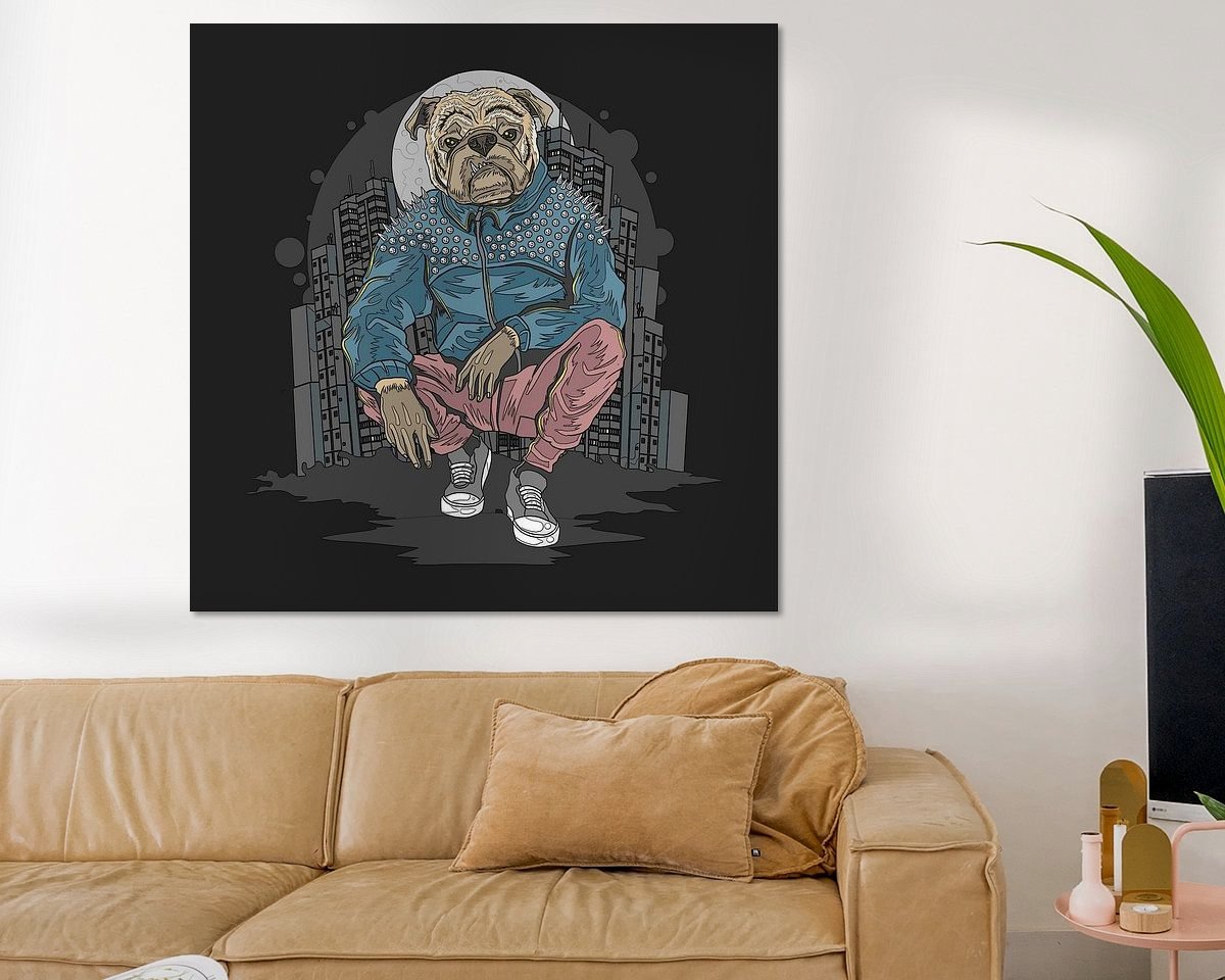 Voorbeeld van het werk in een kamer