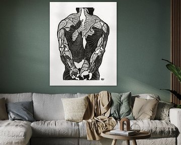 Anatomie Mann mit Muskeln, Reijer Stolk