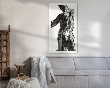 anatomy man with muscles, Reijer Stolk by Atelier Liesjes