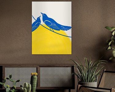 Voorbeeld van het werk in een kamer