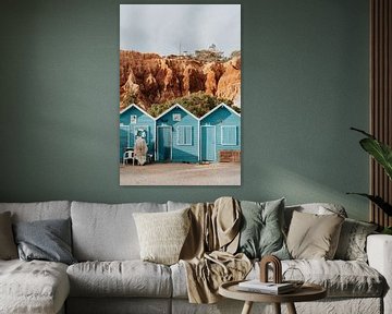 Blauwe  strandhuisjes in Zuid Portugal | Reisfotografie van Iris van Tricht