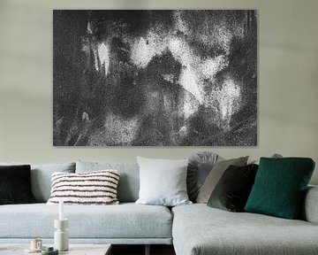 Metaaloppervlak roestig abstract zwart en wit van Dieter Walther