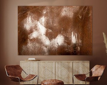 Metal surface rusty abstract brown by Dieter Walther