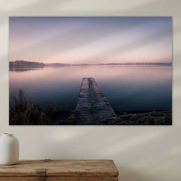 Vue sur une jetée à Friesland