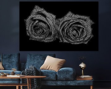 Zwei digital bearbeitete Rosen. von Jose Lok