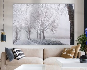 paysage d'hiver dans le polder sur Yvonne Blokland