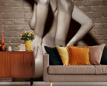 female partial nude with big butt