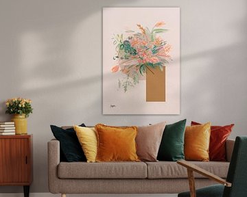 'Posy' | Modern bloem schilderij
