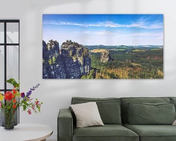 Panoramisch uitzicht tussen rotsen en zandstenen van Jakob Baranowski - Photography - Video - Photoshop