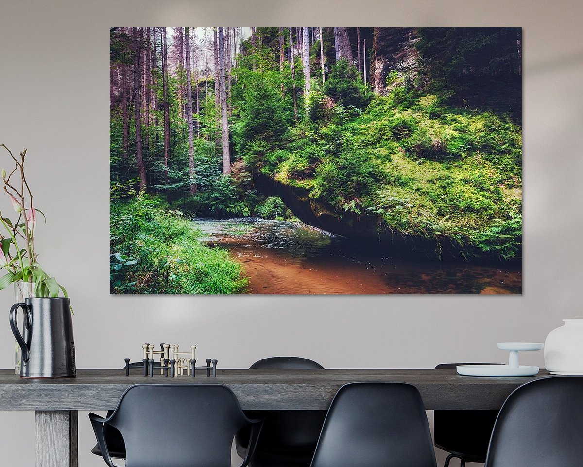 Voorbeeld van het werk in een kamer