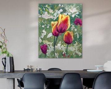 Tulips in my garden by Maria Meester