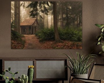 Le chalet dans la forêt de conte de fées sur Moetwil en van Dijk - Fotografie