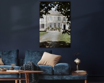 View through French castle and garden