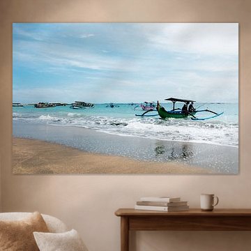 Traditionelle Fischerboote in Bali, Indonesien