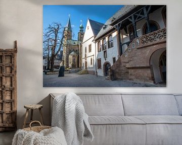 Goslar - Rathaus und Marktkirche St. Cosmas und Damian von t.ART