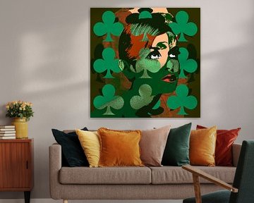 Clovers in green