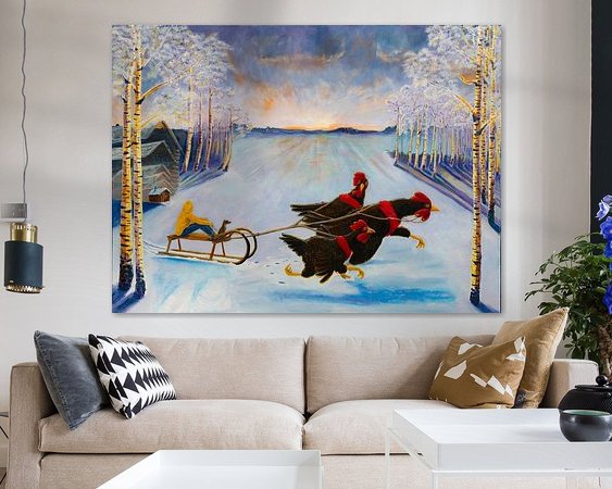 Example of the artwork in a room