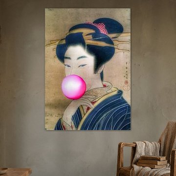 Geisha kaut gerne Kaugummi