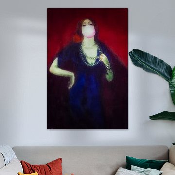 Woman with Chewing Gum