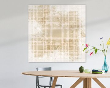 Beige Abstract van Mad Dog Art