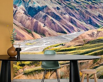 Landmannalaugar kleurrijke bergen in IJsland van Sjoerd van der Wal Fotografie