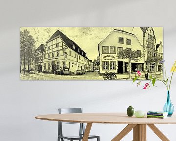 Lünen architecture panorama as graphic