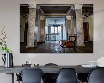 Verlaten zaal in sanatorium Tskaltubo, Georgië, Urbex