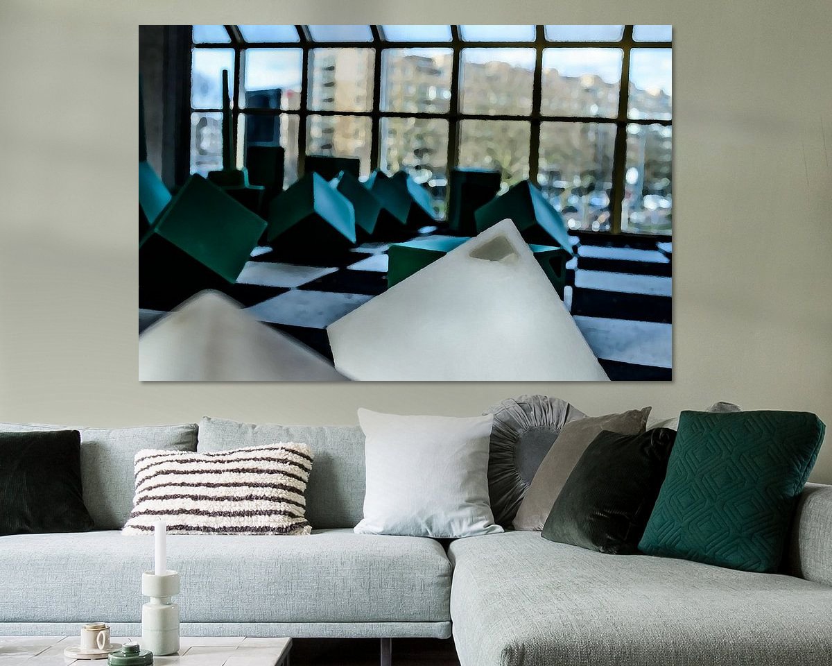Voorbeeld van het werk in een kamer