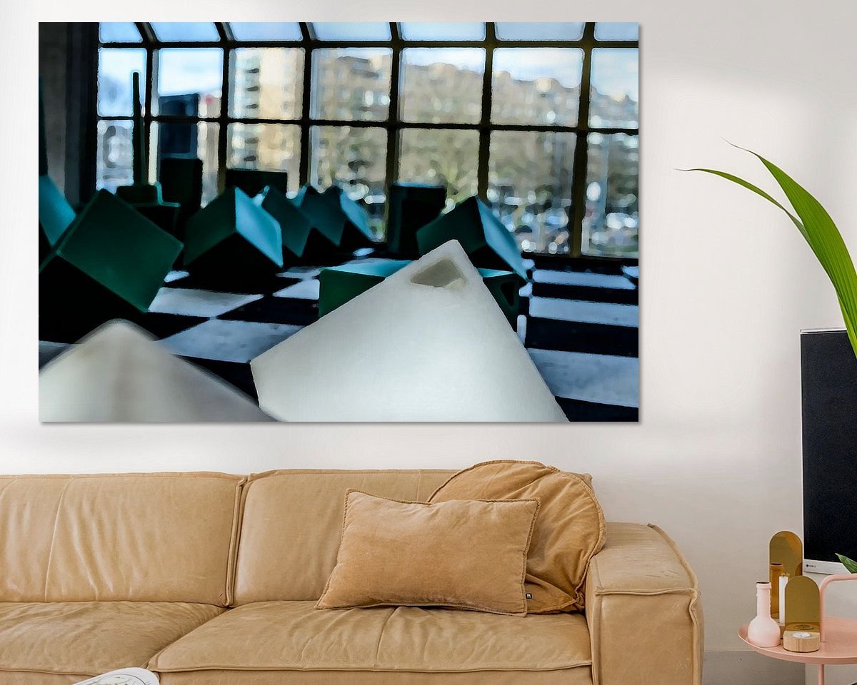 Voorbeeld van het werk in een kamer