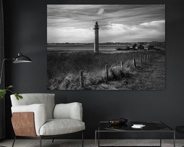 Radar Toren Zwarte Polder (zwart-wit) van Rick Van der Poorten