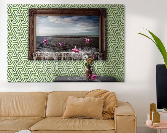 Voorbeeld van het werk in een kamer