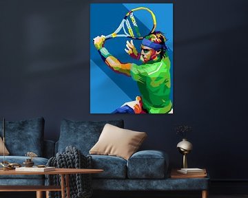 Rafael Nadal in incredible Pop art poster by miru arts