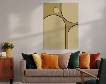 Happiness in ocher yellow by Mad Dog Art