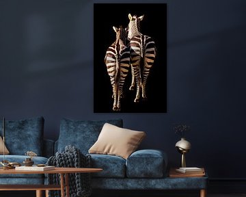 Zebra's, in grafische bewerking van Gert Hilbink