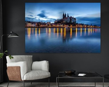 Meissen Albrechtsburg castle at blue hour by Frank Herrmann