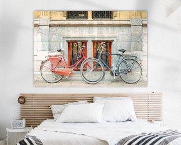 Two symmetrical bicycles for two windows in The Hague by Simone Janssen