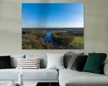 Hochwasser des Flusses Regge - Drohnenansicht des Hochwassers von Sjoerd van der Wal Fotografie