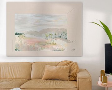 Soft Breeze' | Abstract landscape in quiet, warm colors by Ceder Art