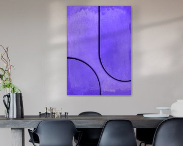 Vrede - Schilderij Abstract en Modern Violet van Mad Dog Art