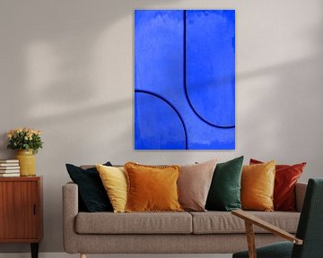Vrede - Schilderij Abstract en Modern Blauw van Mad Dog Art