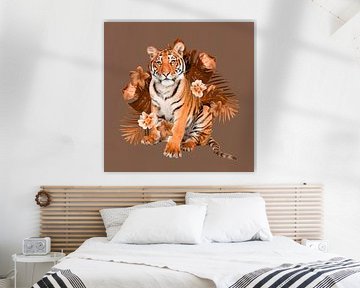 Tigre de la jungle doré sur Mad Dog Art