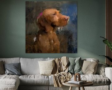 Portrait de chien Vizsla - La collection de chiens sur MadameRuiz