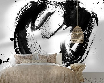 Kreis aus Farbstreifen (schwarz und weiß)