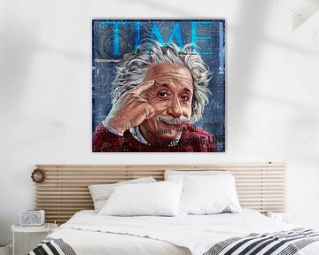 Albert Einstein Time Magazine von Rene Ladenius Digital Art