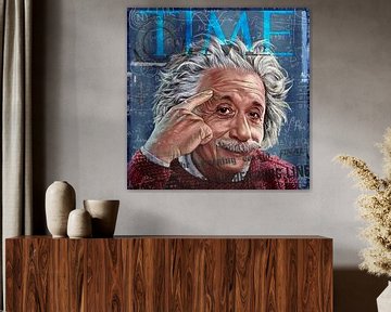 Albert Einstein Time Magazine von Rene Ladenius Digital Art