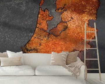 Rostkarte der Niederlande - Schwarz