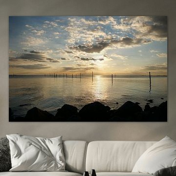 Ijsselmeer mit Fallenstangen